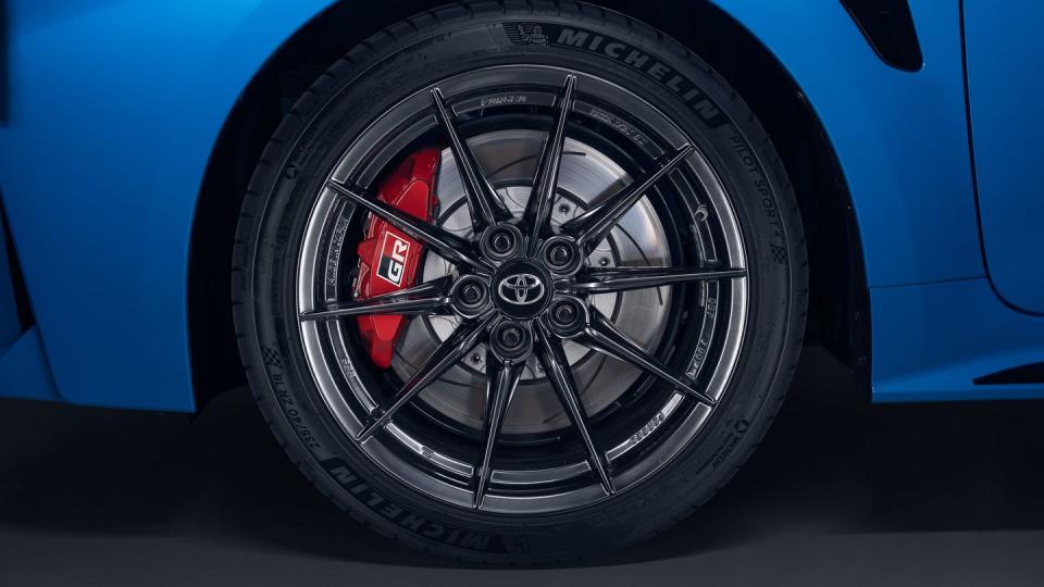 a close up of a car tire