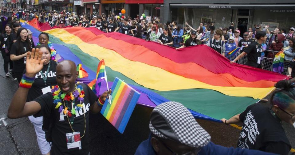 A photo from the 2018 Toronto Pride Parade (Xinhua/Zou Zheng via Getty Images).