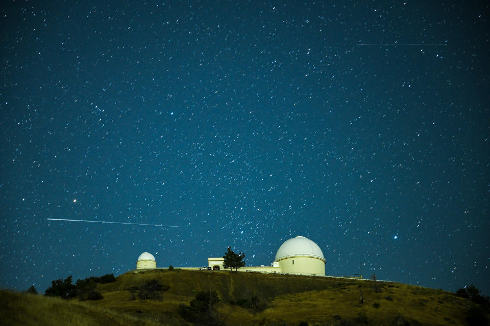     Perseid meteor shower is observed at the Lick Observatory on Mount Hamilton in California.