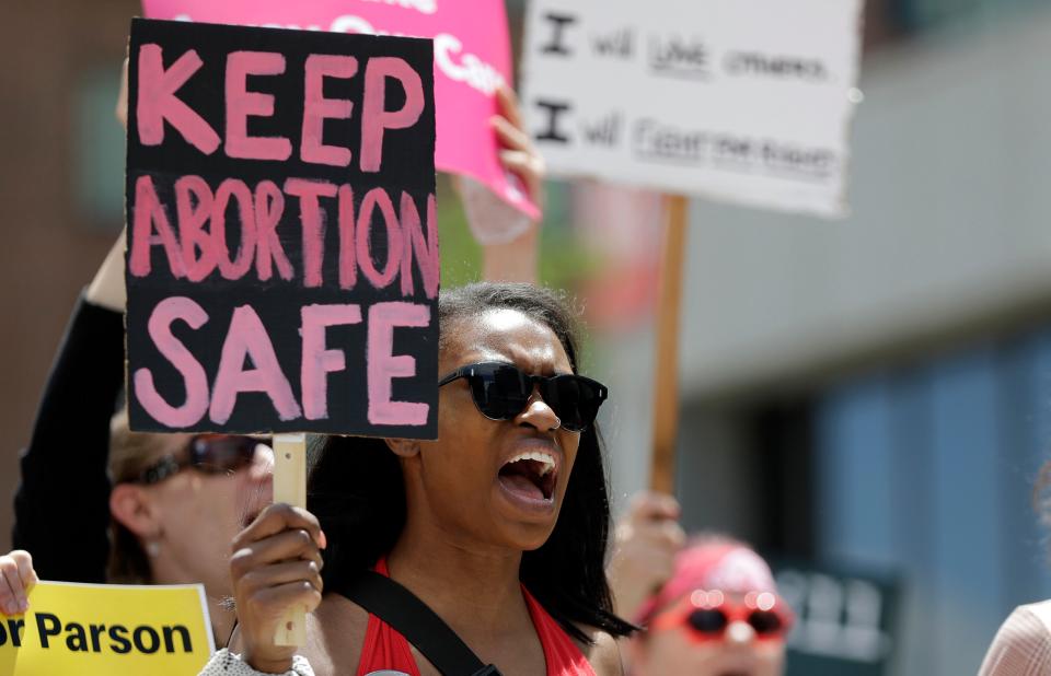 Abortion rights supporters protest in May in St. Louis, Mo. The state is on the verge of losing its only abortion clinic at a time when other states, mostly in the South, are passing laws that severely restrict reproductive rights. (Photo: ASSOCIATED PRESS)
