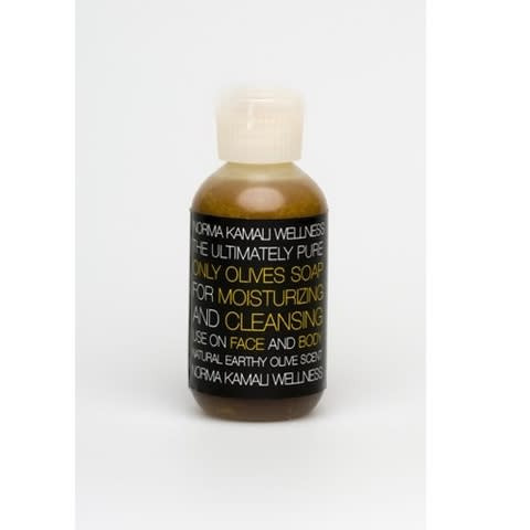 Norma Kamali Wellness Olive Only Soap w/Exfoliant, $10 for the 2 oz bottle, thewellnesscafe.com