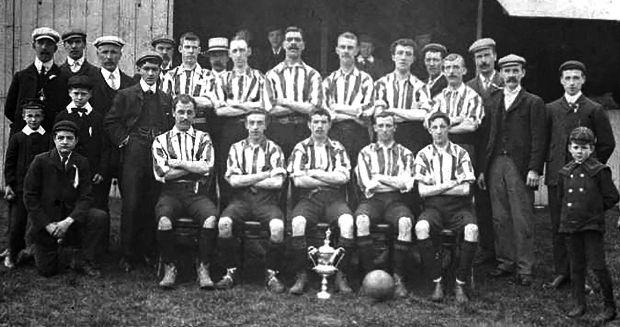 Sheffield (West District) postmen's football (soccer) team 1906 - Cup winners