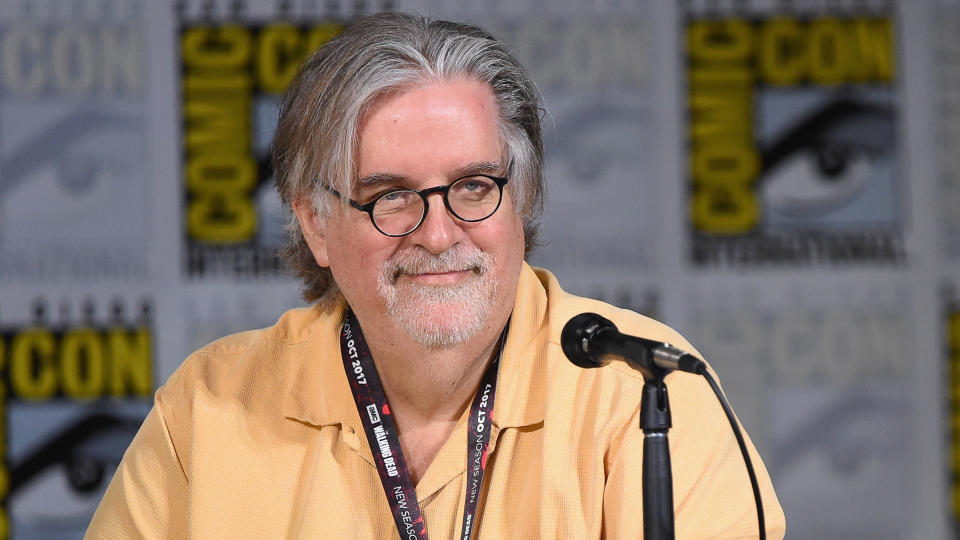 SAN DIEGO, CA - JULY 22:  Writer/producer Matt Groening attends "The Simpsons" panel during Comic-Con International 2017 at San Diego Convention Center on July 22, 2017 in San Diego, California.