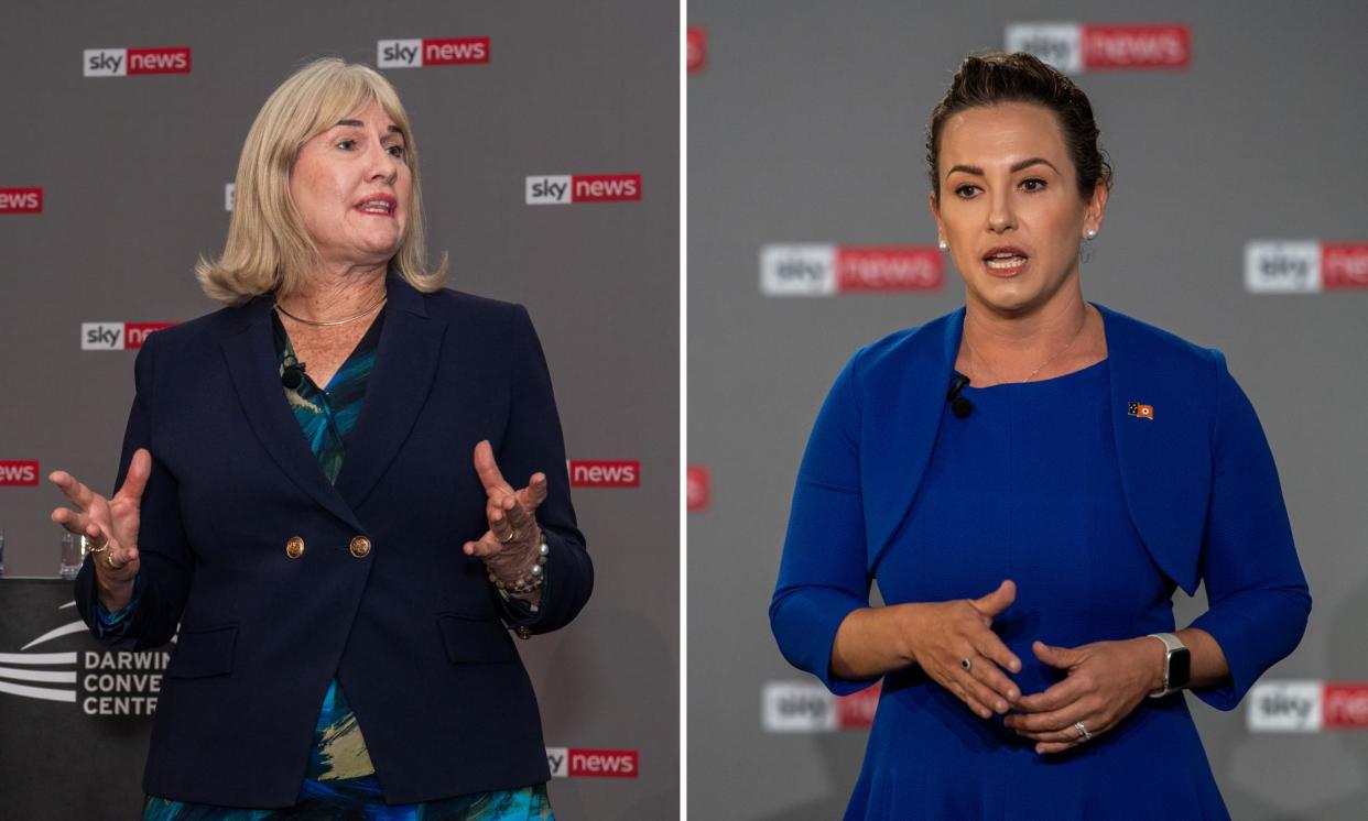 <span>NT chief minister Eva Lawler, left, and NT Country Liberal party leader Lia Finocchiaro.</span><span>Photograph: Pema Tamang Pakhrin/AAP</span>