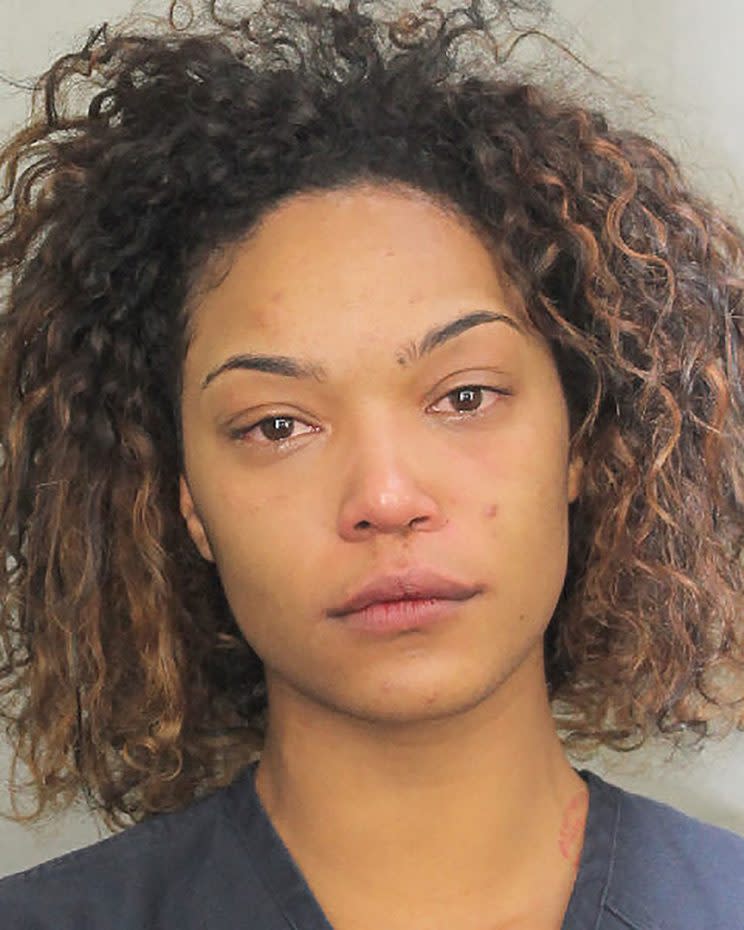 Montana Fishburne’s mug shot. (Photo: Splash News)