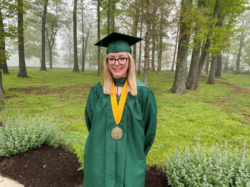 The Raritan Valley Community College (RVCC) graduation ceremony on May 14 featured Rebecca Purnell of Hightstown as the student commencement speaker. Purnell is graduating from RVCC Summa Cum Laude with a degree in Liberal Arts.