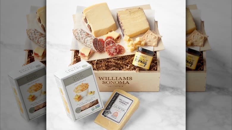 charcuterie and cheese gift crate