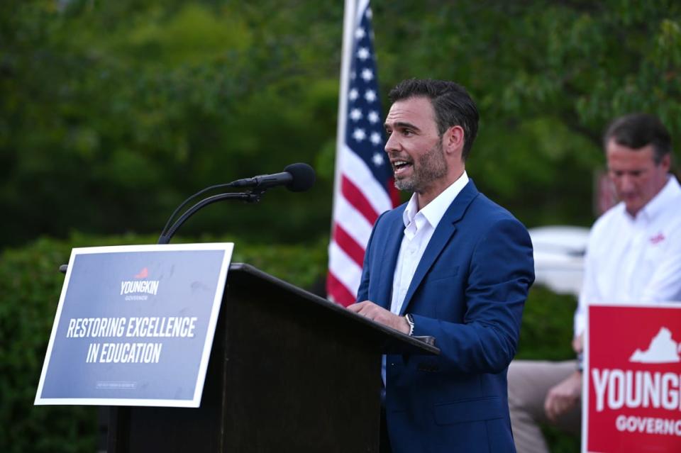 <div class="inline-image__caption"><p>Ian Prior, executive director for fightforschools.com, gives a speech in opposition for critical race theory in Loudoun County Schools on June 30, in Ashburn, Virginia.</p></div> <div class="inline-image__credit">Michael Blackshire/The Washington Post via Getty</div>