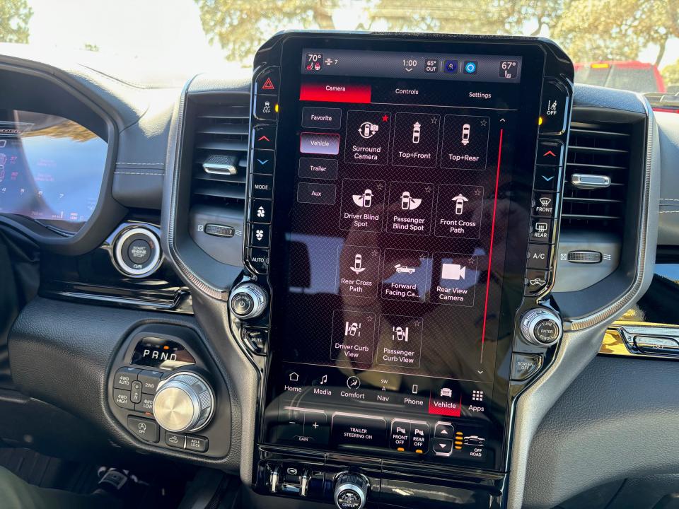 Top models of the 2025 Ram 1500 pickup have a 14.5-inch touch screen