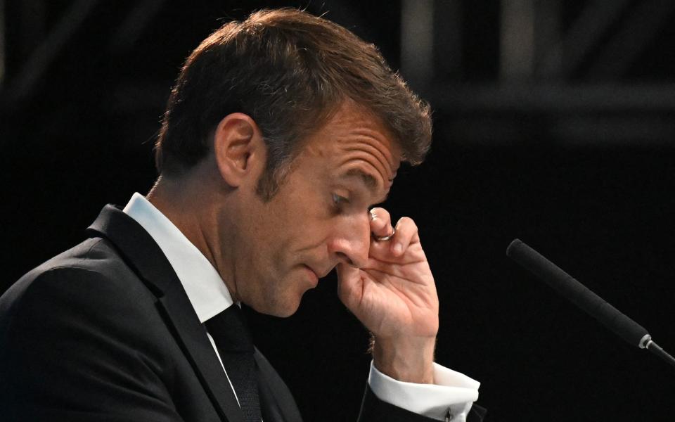 Emmanuel Macron's France faces a decision on its credit rating on Friday - MICHAL CIZEK/AFP via Getty Images