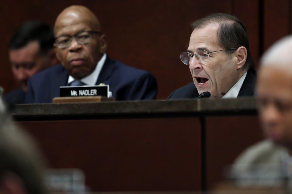 Rep. Elijah Cummings (D-Md.), left, and Rep. Jerry Nadler (D-N.Y.), right, will lead investigations into the Trump administration from their respective posts as chairman of the House Oversight and Reform Committee and House Judiciary Committee. (Photo: ASSOCIATED PRESS)