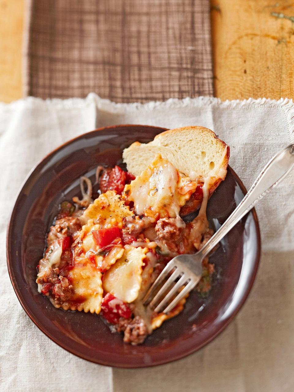 Easy casseroles don't get much better than this weeknight-ready dinner recipe. With only 20 minutes of prep time, you'll have a hearty pasta dish in front of you in no time.