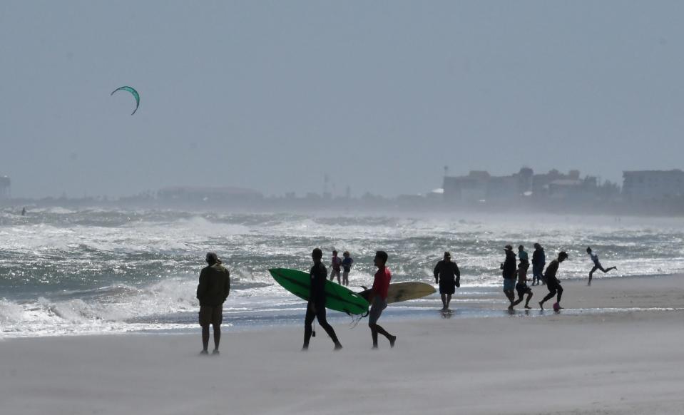 The beaches in and near Cocoa Beach are popular tourist destinations for visitors to the Space Coast.