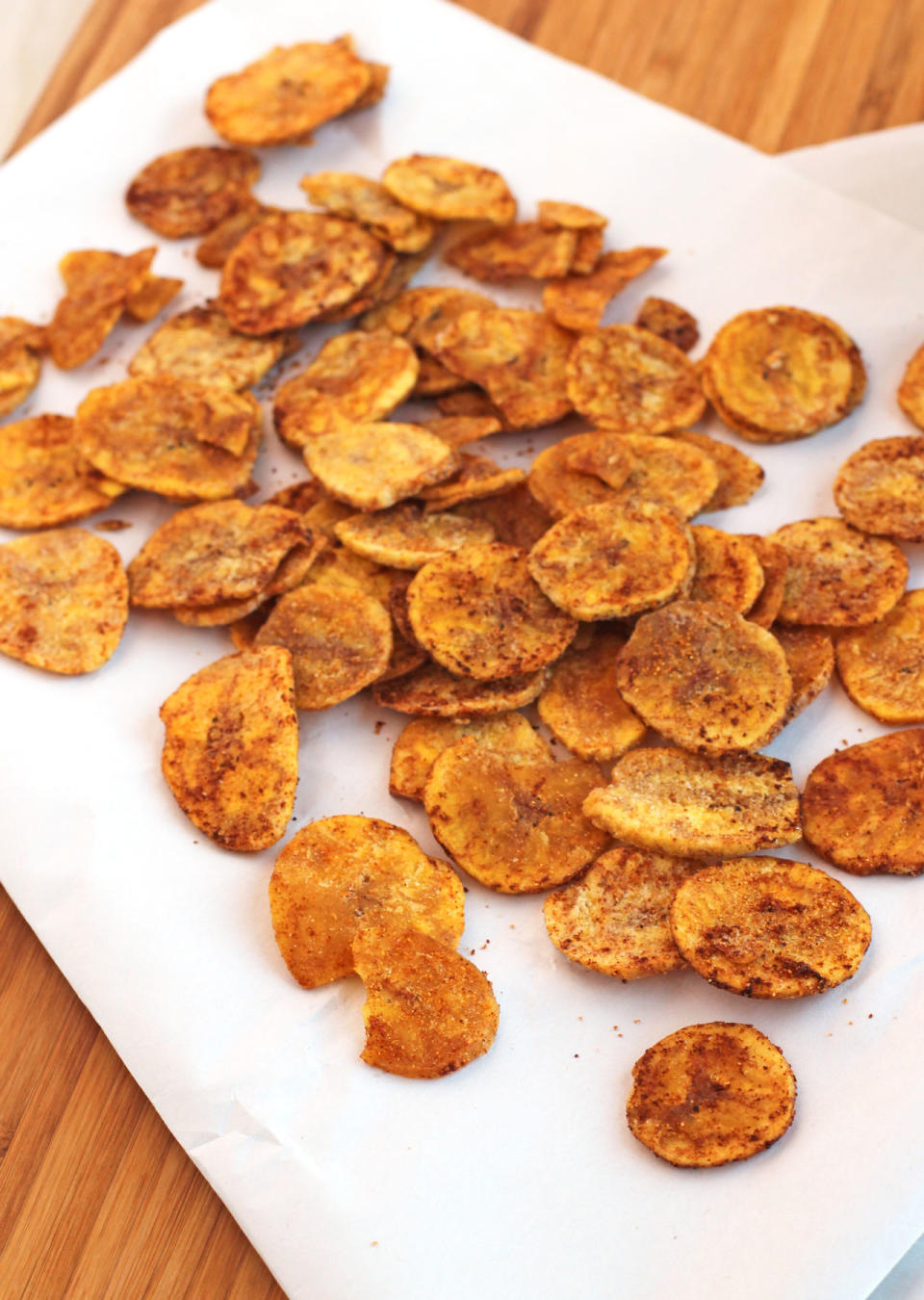 Lemon garlic plantain chips