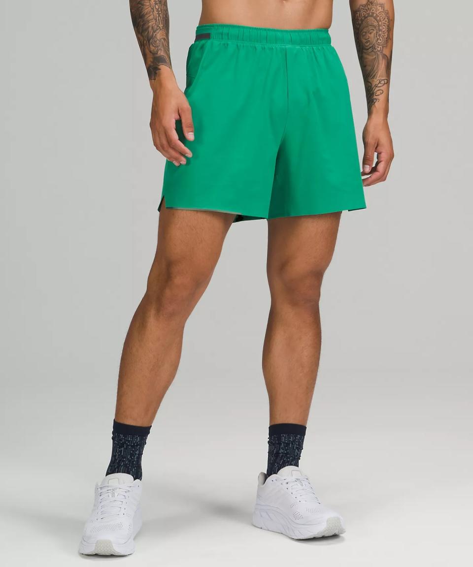 Lululemon’s green Surge Lined Short 6"