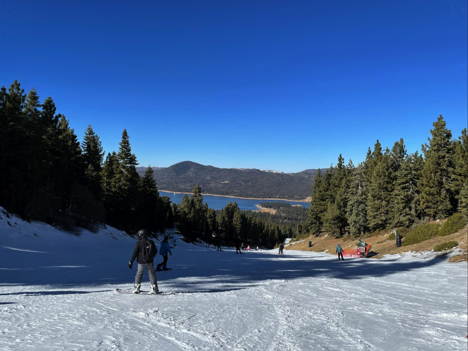 大熊湖Snow Summit雪山。（記者王若然／攝影）