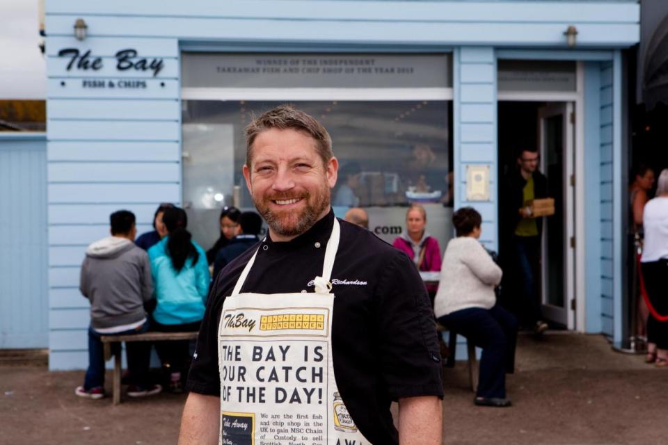 Calum Richardson outside his shop. Martin Chiffers