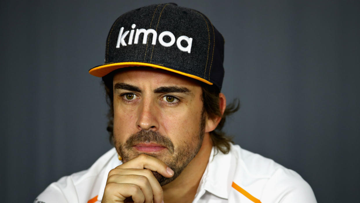 Fernando Alonso en rueda de prensa durante un evento (Omnisport).