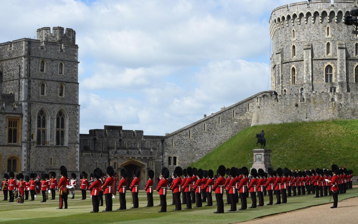 The Queen will view a military parade in the Quadrangle of Windsor Castle  - EDDIE MULHOLLAND FOR THE TELEGRAPH