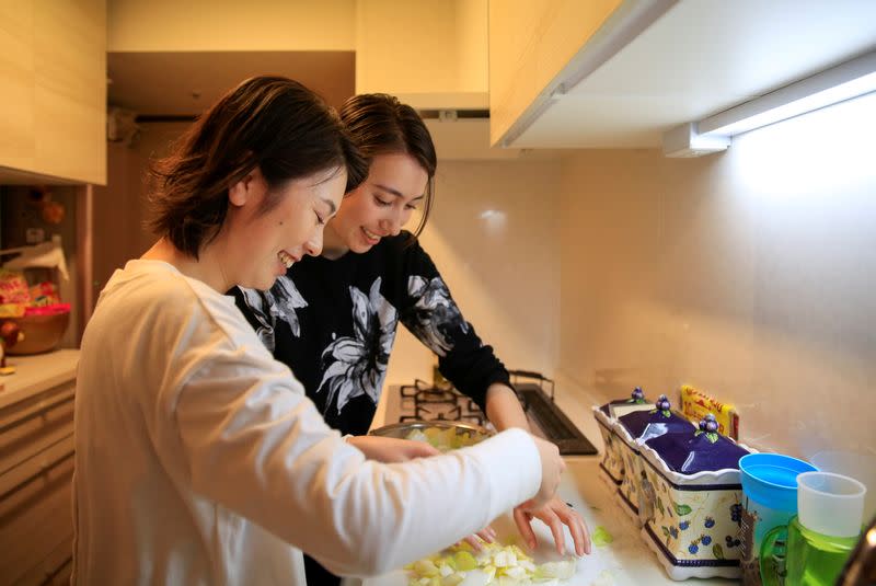 Lesbian couple Jenny and Narumi in Tokyo