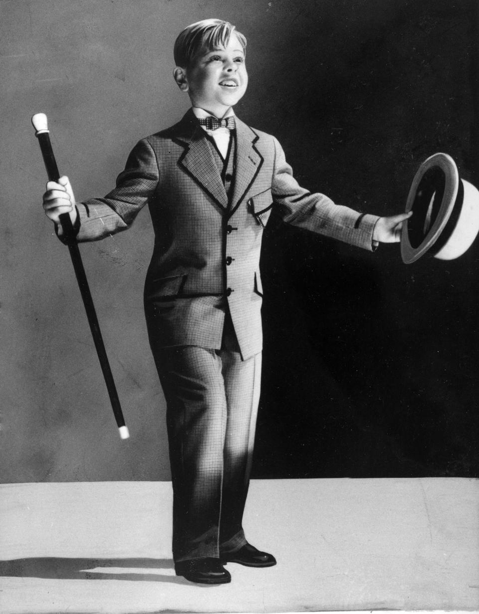 FILE - Child actor Mickey Rooney, 7, is shown as a performer in this undated photo. Rooney, a Hollywood legend whose career spanned more than 80 years, has died. He was 93. Los Angeles Police Commander Andrew Smith said that Rooney was with his family when he died Sunday, April 6, 2014, at his North Hollywood home. (AP Photo/File)