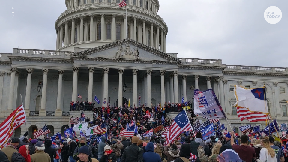 Rioters at the U.S. Capitol on Jan. 6, 2022.