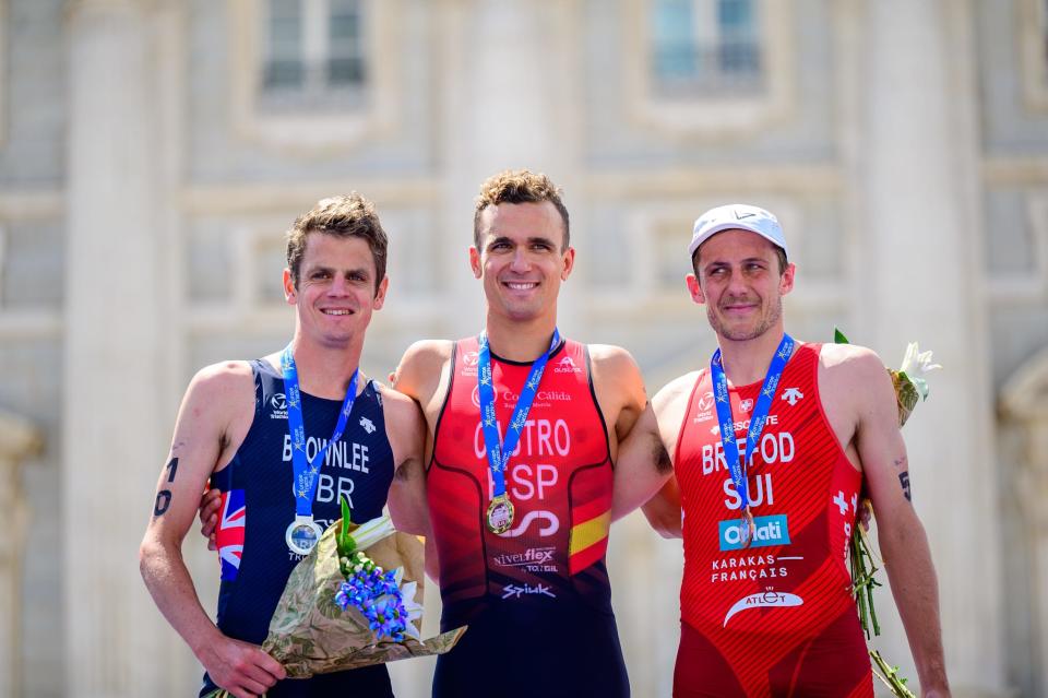 Six medals were won across categories with Cashmore winning a third successive title and Brownlee taking silver, his first European medal in a decade (Image: KSport Media British Triathlon)