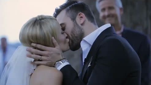 The former "Bachelorette" married Tyler Johnson in a surprise ceremony on Saturday, June 7, at her new husband's parents' estate in South Carolina.