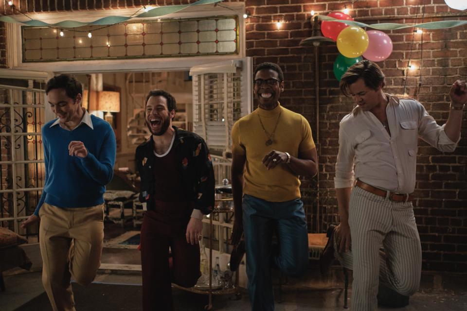  The film features director Joe Mantello’s original Broadway cast, all openly gay actors (Scott Everett White/Netflix)