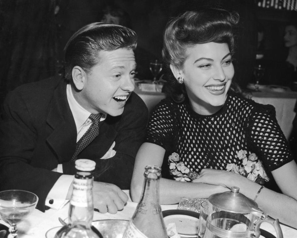 Ava Gardner with first husband, Mickey Rooney (Getty Images)