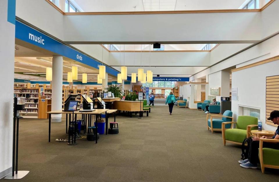 The Chapel Hill Public Library has 60,000 card holders and circulates 1 million books and other materials each year. It has been named one of 30 finalists for the Institute of Museum and Library Services 2024 National Medal for Museum and Library Service. Tammy Grubb/tgrubb@heraldsun.com