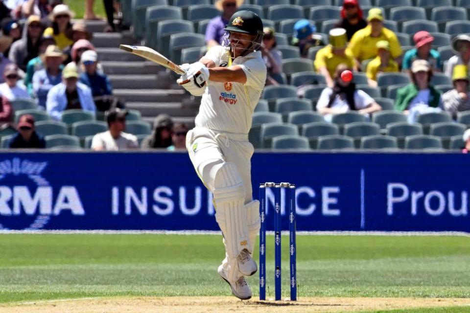 David Warner was in attacking mood before being dismissed for 21.