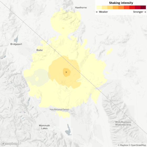 Quake near Gardnerville Ranchos, Nev.