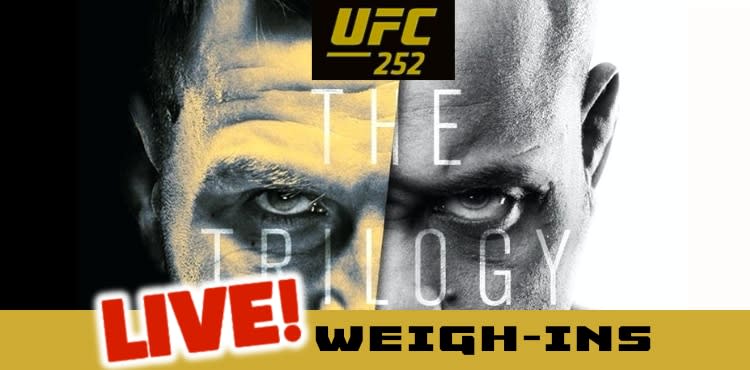 UFC 252 Miocic vs Cormier live weigh-ins