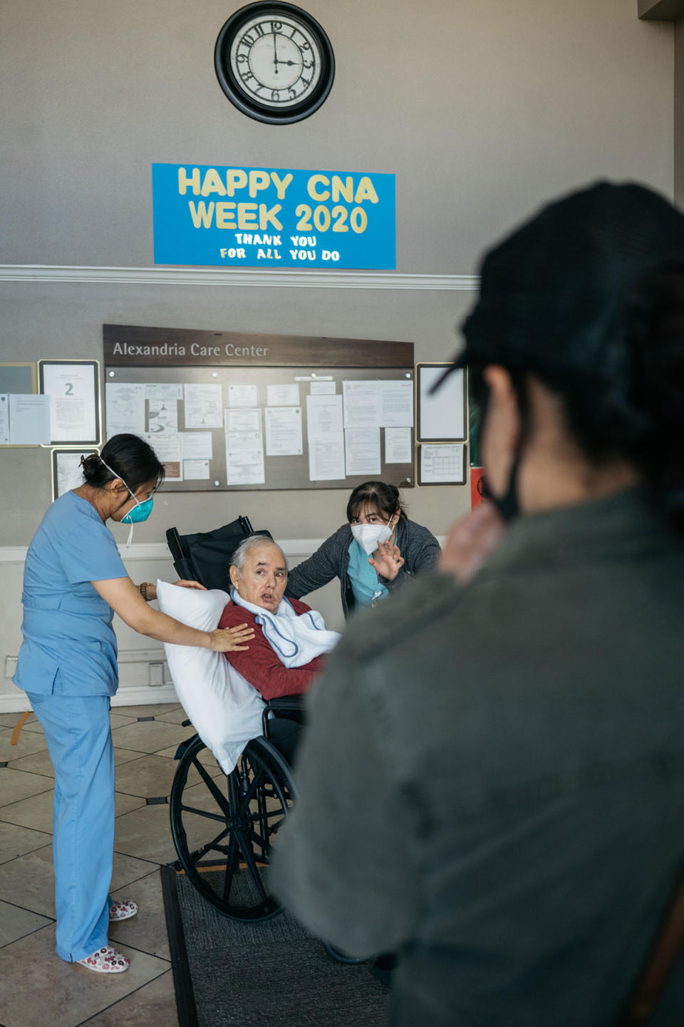 Gilbert Medina, 63, visits with his daughter, Jacqueline. | Isadora Kosofsky for TIME