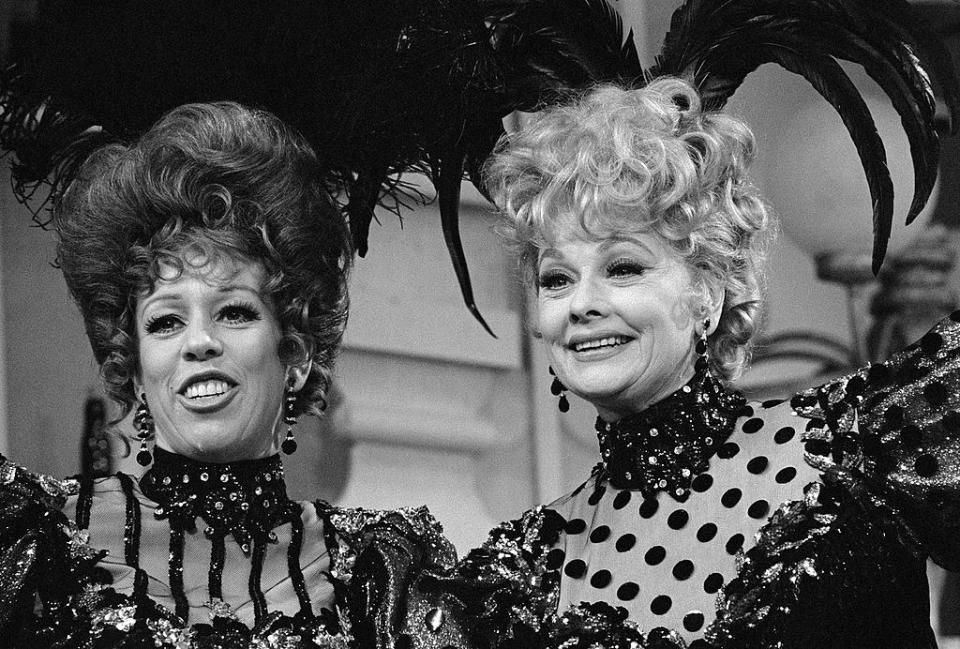 Carol Burnett and Lucille Ball on The Carol Burnett Show