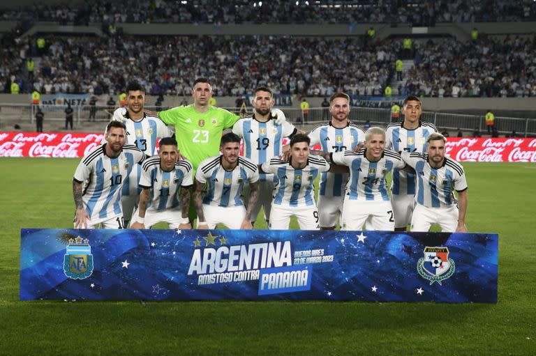 La formación de la selección argentina en el partido vs. Panamá fue la misma que contra Francia en la final del Mundial 2022