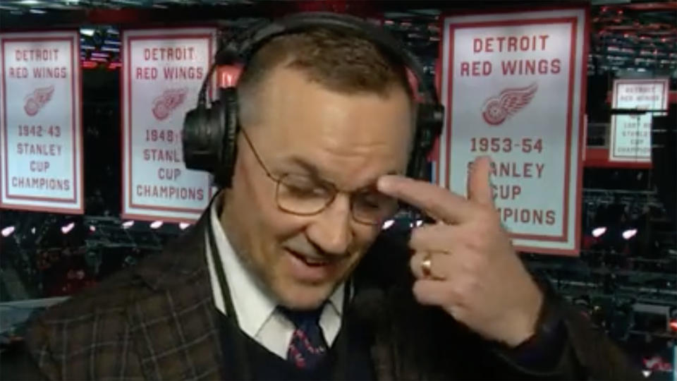 Steve Yzerman delivered an epic performance in his interview with the NHL on TNT crew. (Photo via @NHL_On_TNT)