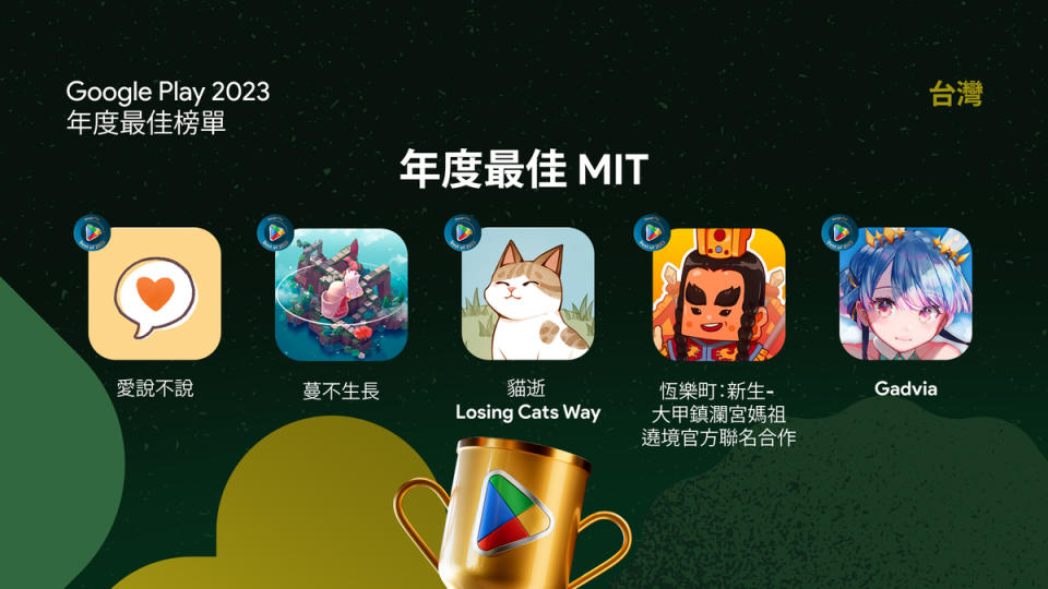  Google Play 2023 年度最佳榜單_年度最佳 MIT 圖：Google/提供