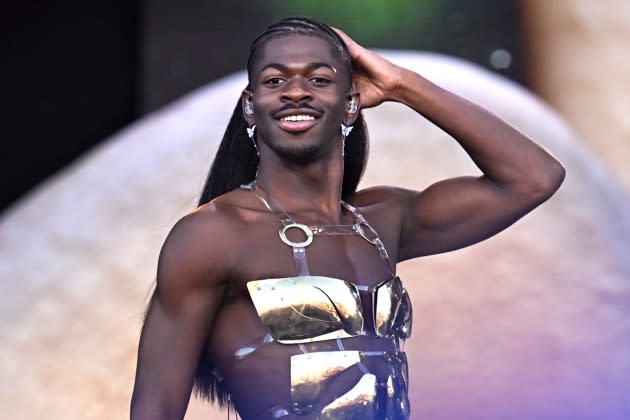 Lil Nas X performs on stage during Day 5 of Glastonbury Festival 2023 on June 25, 2023 in Glastonbury, England. - Credit: Leon Neal/Getty Images