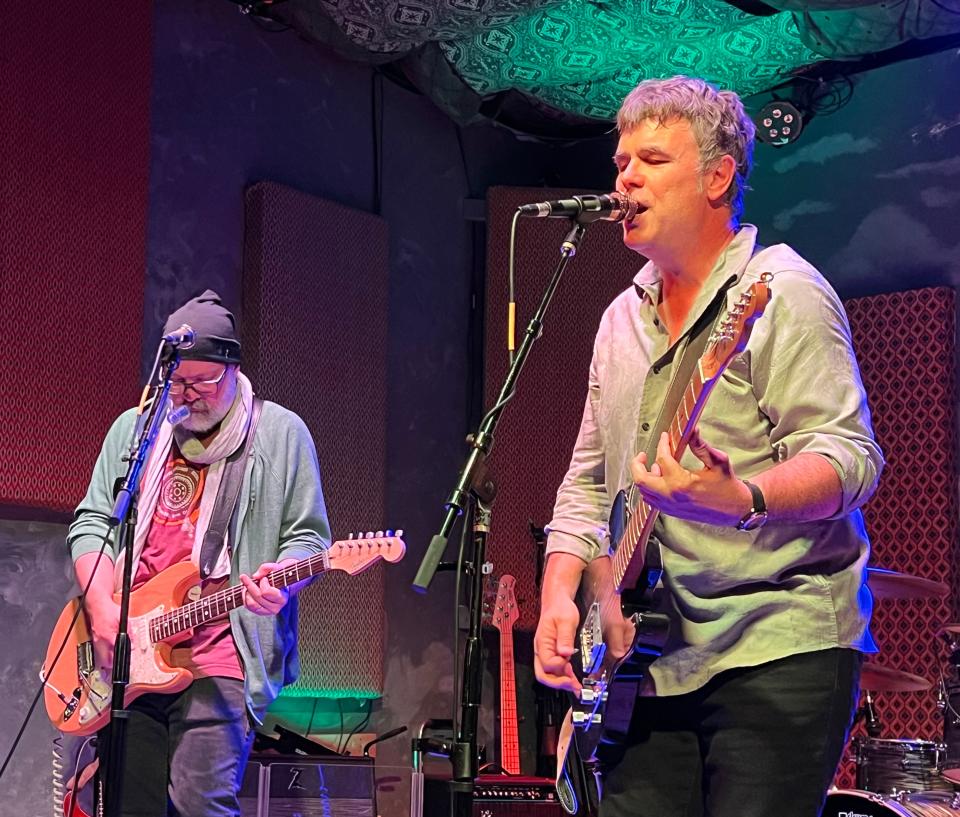 Brian Lisik of Perry Township, shown performing with his band Hard Legs recently at the Rialto Theatre in Akron, will be in concert on Thursday night at the Music for Maui benefit at Lions Lincoln Theatre in downtown Massillon.