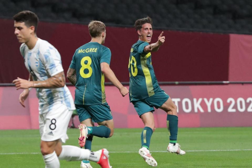 Australia beat Argentina in their opening match at the 2020 Olympics (AFP via Getty Images)