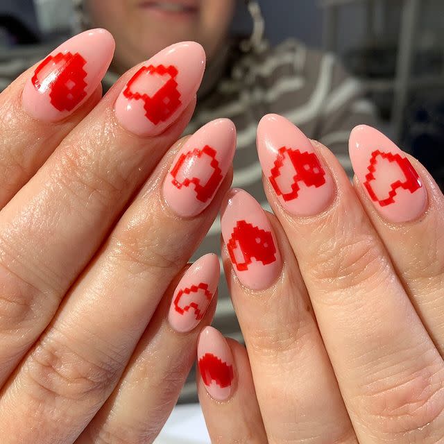 <p>We're obsessed with this pixelated heart design by Vanity Projects.</p><p><a href="https://www.instagram.com/p/Btby1m-ldjv/" rel="nofollow noopener" target="_blank" data-ylk="slk:See the original post on Instagram;elm:context_link;itc:0;sec:content-canvas" class="link ">See the original post on Instagram</a></p>