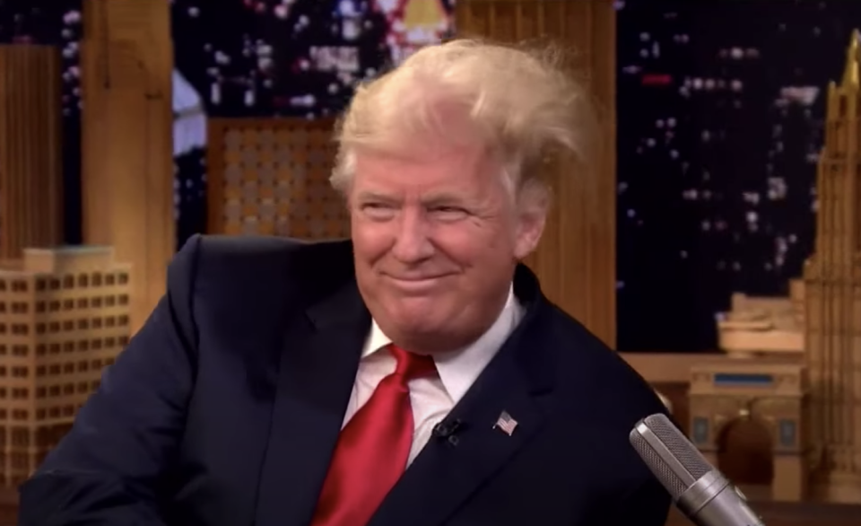 US President Donald Trump during an appearance on The Tonight Show with Jimmy Fallon.