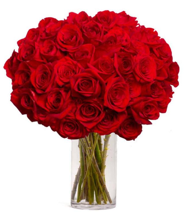 FLOWERBX 50 Red Roses Bouquet