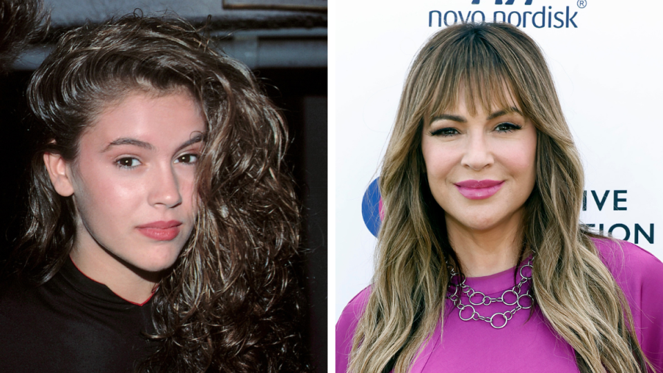 Alyssa Milano Left: 1988; Right: 2023