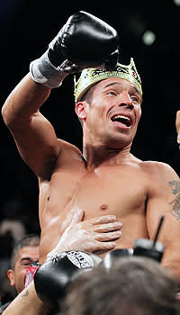 Sergio Martinez (above) knocked out Paul Williams with a devastating punch in the second round of November's rematch