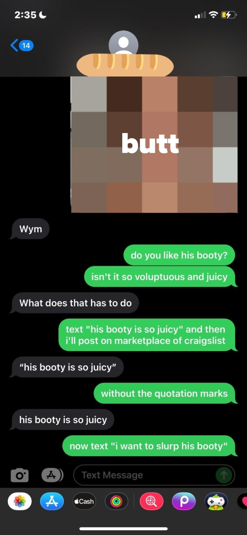 Person who makes a scammer say "his booty is juicy" before proceeding with a scam