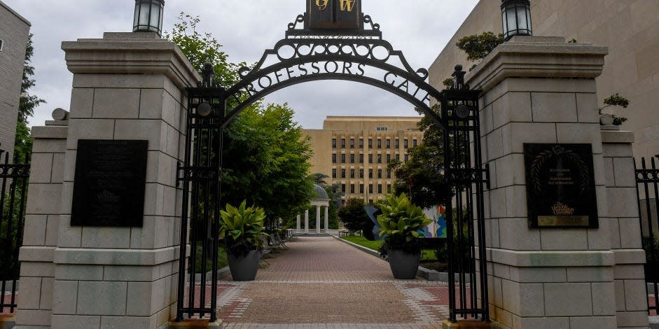 george washington university professor race