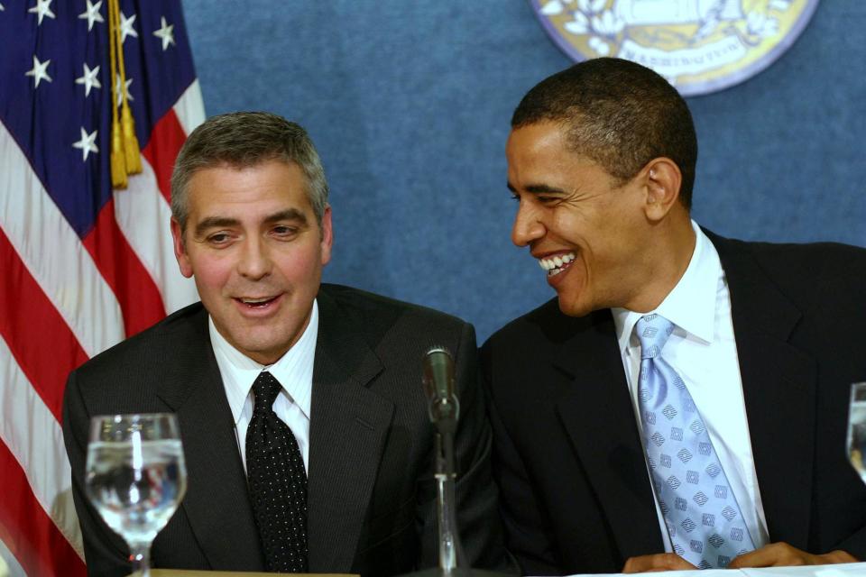 George Clooney and Barack Obama in 2006 (Sipa/Shutterstock)